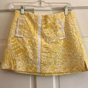 Lily Pulitzer “Sunglow Yellow Sea Cups” skirt